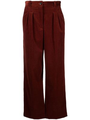 A.P.C. corduroy wide-leg trousers - Red