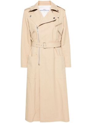 A.P.C. cotton-blend maxi trench coat - Neutrals