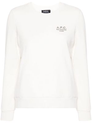 A.P.C. Craie embroidered-logo sweatshirt - White