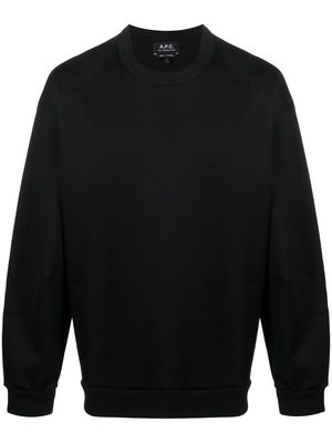 A.P.C. crew-neck cotton sweatshirt - Black