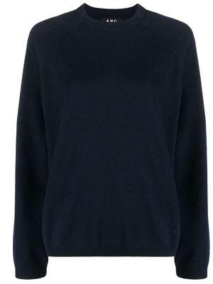 A.P.C. crew-neck knitted jumper - Blue