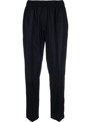 A.P.C. cropped tapered-leg wool trousers - Blue