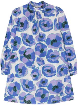 A.P.C. Dalia poppy-print mini dress - Blue