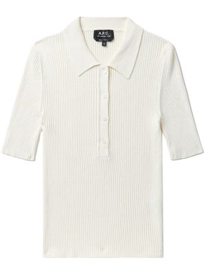 A.P.C. Danae Pima cotton polo shirt - White