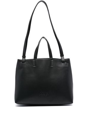 A.P.C. debossed-logo grained bag - Black