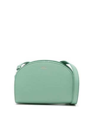 A.P.C. Demi-Lune leather shoulder bag - Green