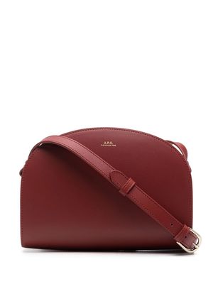 A.P.C. Demi Lune leather shoulder bag - Red