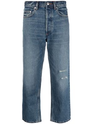 A.P.C. distressed-effect cropped jeans - Blue