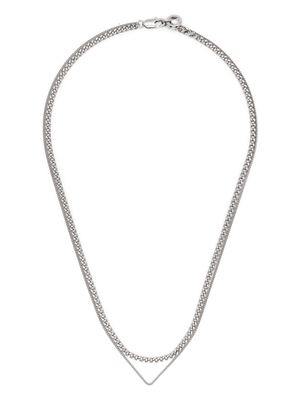 A.P.C. double-chain necklace - Silver