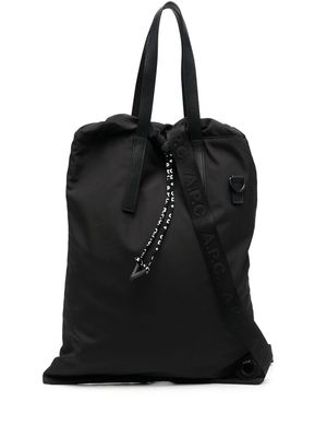 A.P.C. drawstring-fastening tote bag - Black