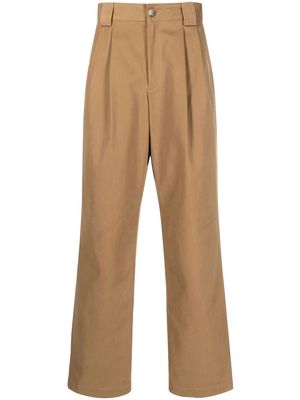 A.P.C. Eddy pleated chino trousers - Brown