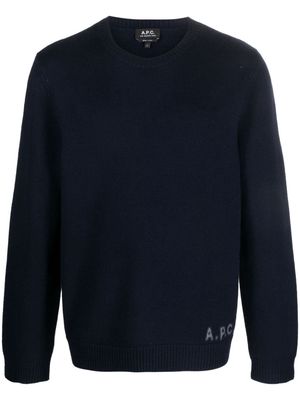 A.P.C. Edward virgin wool jumper - Blue