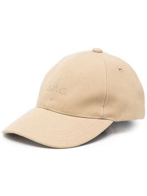 A.P.C. embroidered logo hat - Neutrals