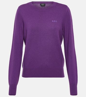 A.P.C. Embroidered virgin wool sweater