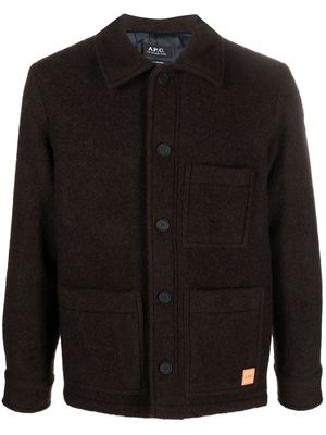 A.P.C. Emile wool-blend jacket - Brown