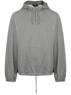 A.P.C. Ethan short-zip pullover hoodie - Grey