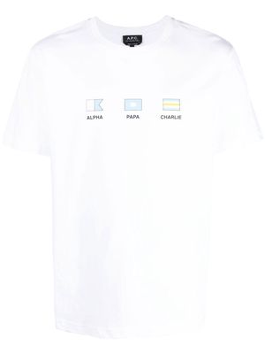 A.P.C. Evan logo-print T-shirt - White