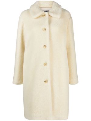 A.P.C. faux-shearling single breasted coat - Neutrals