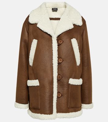 A.P.C. Faux shearling-trimmed jacket