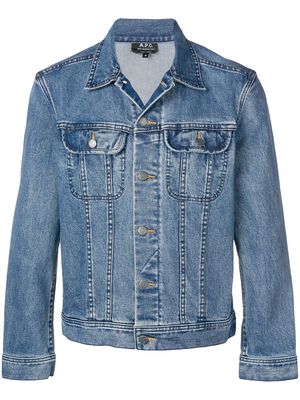 A.P.C. fitted denim jacket - Blue