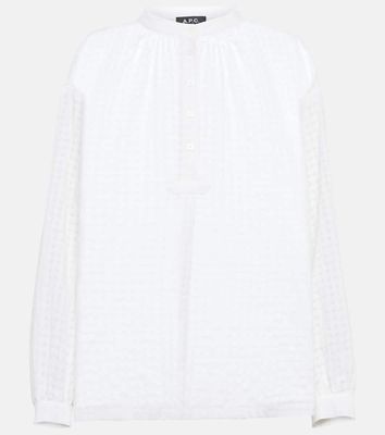 A.P.C. Flora checked cotton blouse