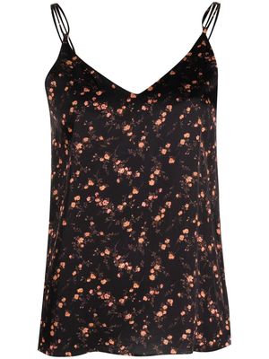A.P.C. floral-print sleeveless top - Black