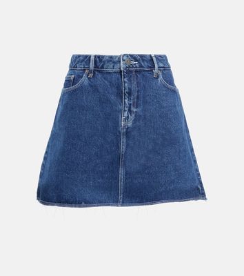 A.P.C. Frayed denim miniskirt