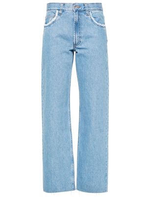 A.P.C. frayed straight jeans - Blue