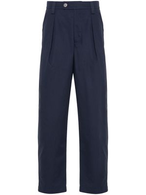 A.P.C. gabardine pleated tapered trousers - Blue