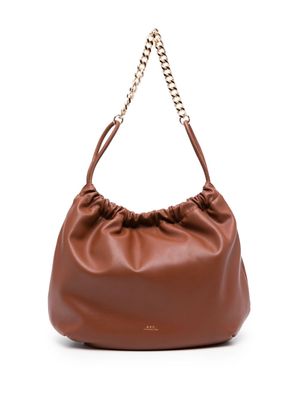 A.P.C. gathered chain shoulder bag - Brown