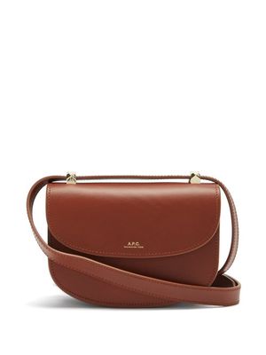 A.P.C. - Genève Mini Leather Cross-body Bag - Womens - Tan