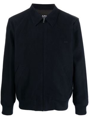 A.P.C. Gilles zip-up jacket - Blue