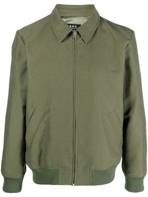 A.P.C. Gilles zip-up jacket - Green