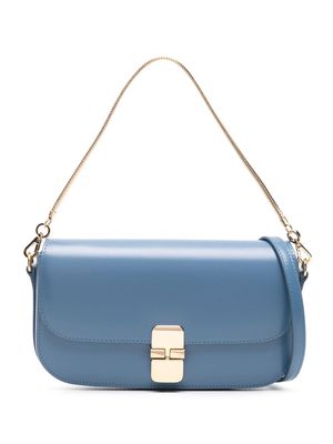 A.P.C. Grace Chaine leather clutch bag - Blue