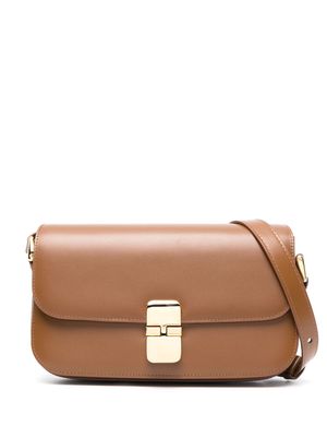 A.P.C. Grace leather crossbody bag - Brown
