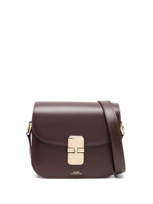 A.P.C. Grace leather mini bag - Brown