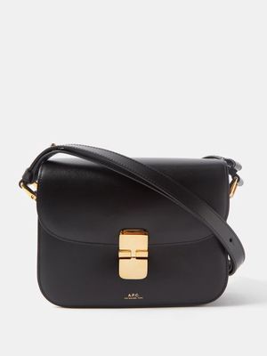 A.P.C. - Grace Small Smooth-leather Shoulder Bag - Womens - Black