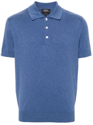 A.P.C. Gregory knitted polo shirt - Blue