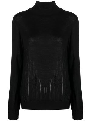 A.P.C. high-neck cashmere-silk jumper - Black