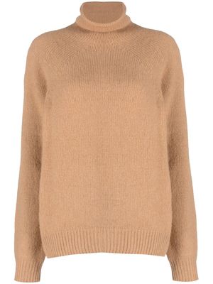 A.P.C. high-neck wool-blend jumper - Brown