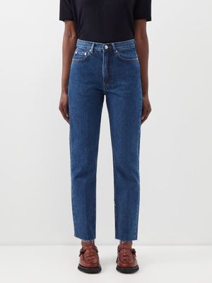 A.P.C. - High-rise Straight-leg Jeans - Womens - Mid Denim