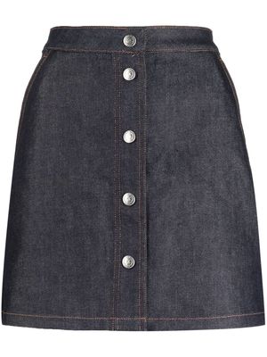 A.P.C. high-waist denim miniskirt - Blue