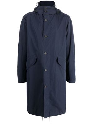 A.P.C. hooded parka coat - Blue
