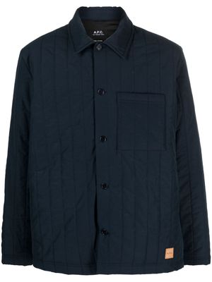A.P.C. Hugo quilted jacket - Blue