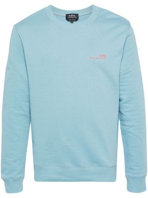 A.P.C. Item cotton sweatshirt - Blue