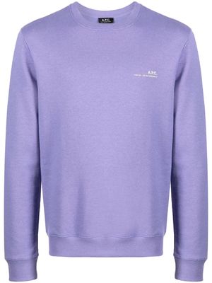 A.P.C. Item cotton sweatshirt - Purple