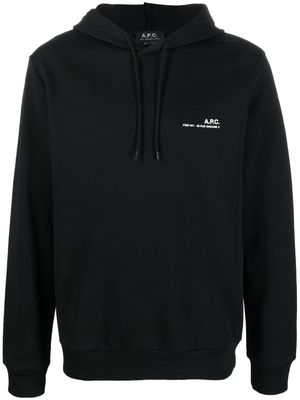 A.P.C. Item logo-print hoodie - Black