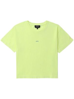 A.P.C. Jade logo-print cotton T-shirt - Green