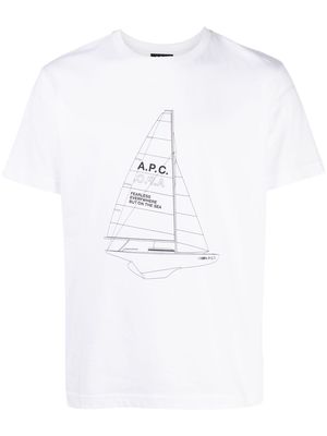 A.P.C. Jeannot logo-print short-sleeve T-shirt - White