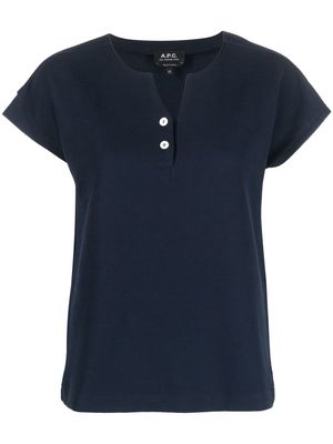 A.P.C. Jodi piqué T-shirt - Blue